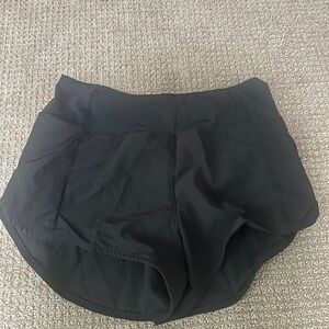 Black Lululemon Speed-Up Shorts